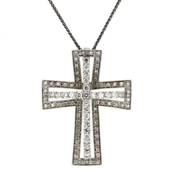Buy 14K GOLD BAGUETTE DIAMOND CROSS PENDANT 2.00 CT at the  14KT Diamond Cross 2.00CT